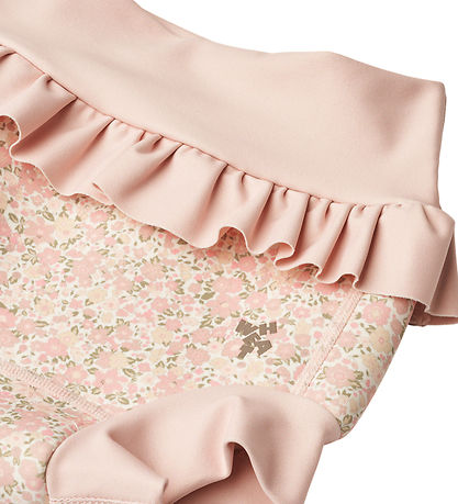 Wheat Blebadebukser m. Flæser - Rita -Ivory Flower Meadow