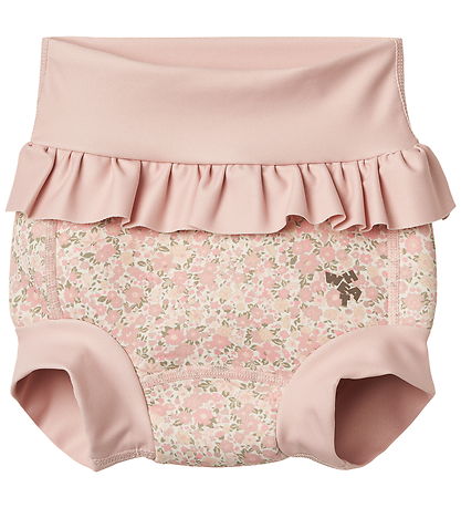 Wheat Blebadebukser m. Flæser - Rita -Ivory Flower Meadow