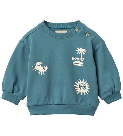 Wheat Sweatshirt - Elliot - Blue Teal