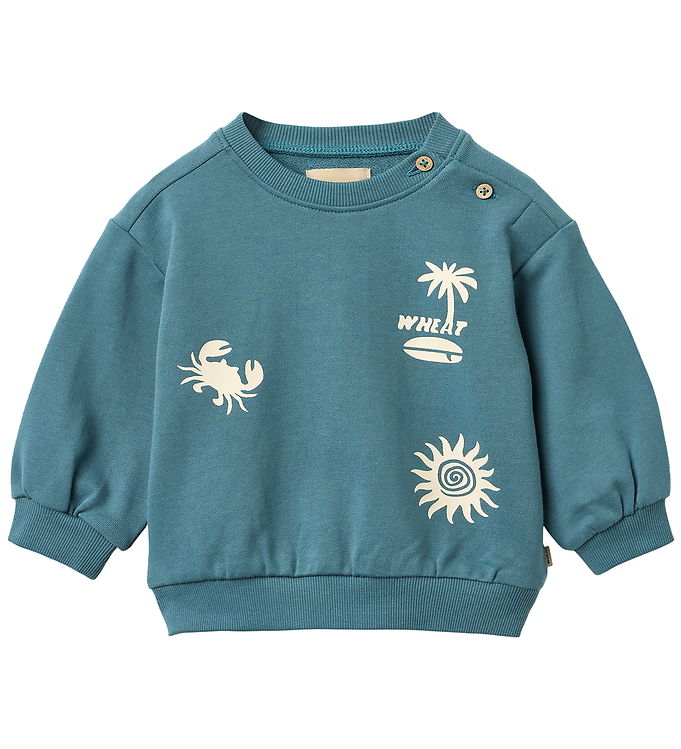Wheat Sweatshirt - Elliot - Blue Teal