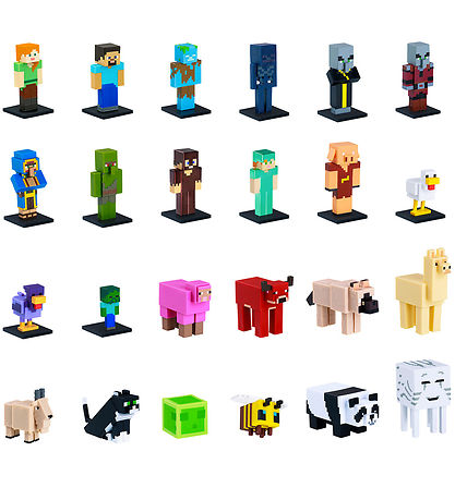 Minecraft Legetøjsfigur - 3D - 2-pak - Assorteret