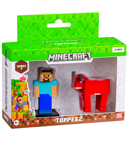 Minecraft Legetøjsfigur - 3D - 2-pak - Assorteret
