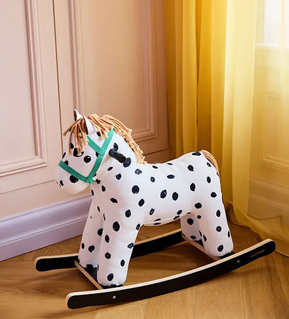 Kids Concept Gyngehest - Pippi - Hvid/Sort