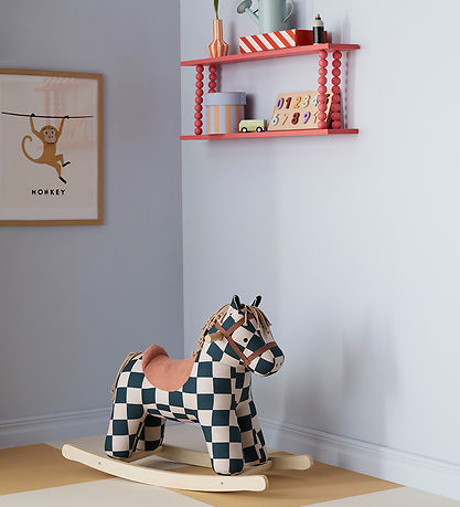 Kids Concept Gyngehest - Mio - Hvid/Sort/Brun