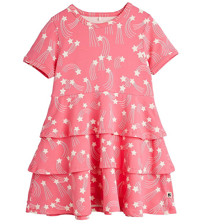Mini Rodini Kjole - Starfall Aop - Pink