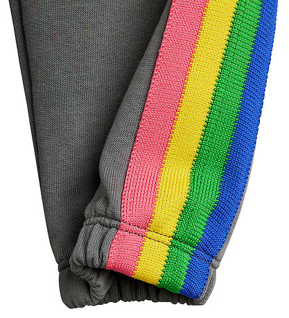 Mini Rodini Sweatpants - The Milky Way Rainbow - Grå