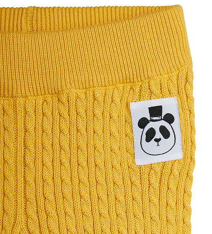 Mini Rodini Sæt - Bluse/Bukser/Babyhjelm - Strik - Gul