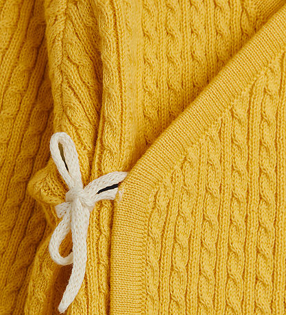 Mini Rodini Sæt - Bluse/Bukser/Babyhjelm - Strik - Gul