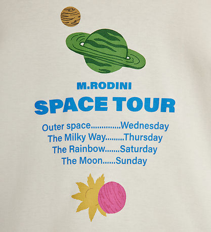 Mini Rodini T-shirt - Space Tour - Off-White
