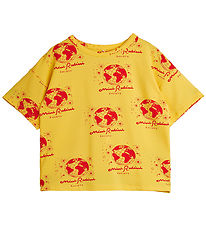 Mini Rodini T-shirt - Society Aop - Yellow