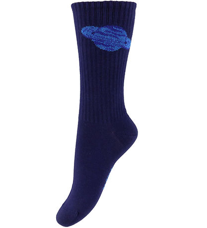 Mini Rodini Strømper - 3-pak - Planet - Grå/Hvid/Navy