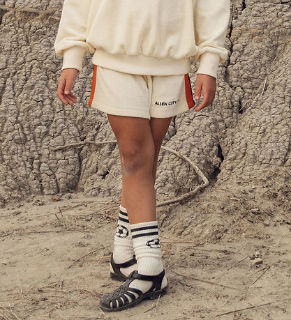 Mini Rodini Knæstrømper - Football - Off-white