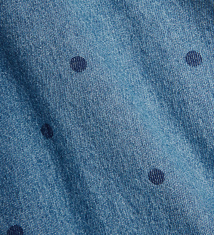 Mini Rodini Kjole - Denim Dots - Blå