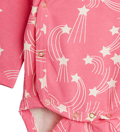 Mini Rodini Sæt - Bukser/Slå-om Body l/æ - Starfall Aop - Pink