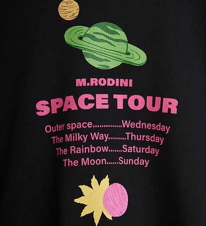 Mini Rodini Sweatshirt - Space Tour - Sort