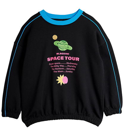 Mini Rodini Sweatshirt - Space Tour - Sort