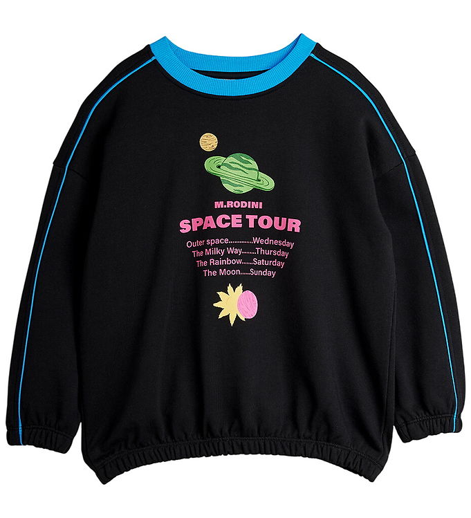 Mini Rodini Sweatshirt - Space Tour - Sort