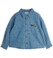 Mini Rodini Shirt - Denim Dots - Blue