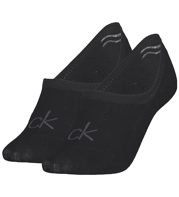 Calvin Klein Strømper 2P Women Invisible Footie Socks Sort Str 35/38 Dame