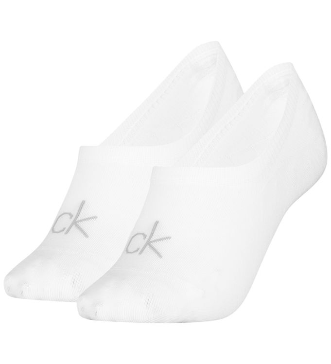 Calvin Klein Strømper 2P Women Invisible Footie Socks Hvid Str 39/42 Dame