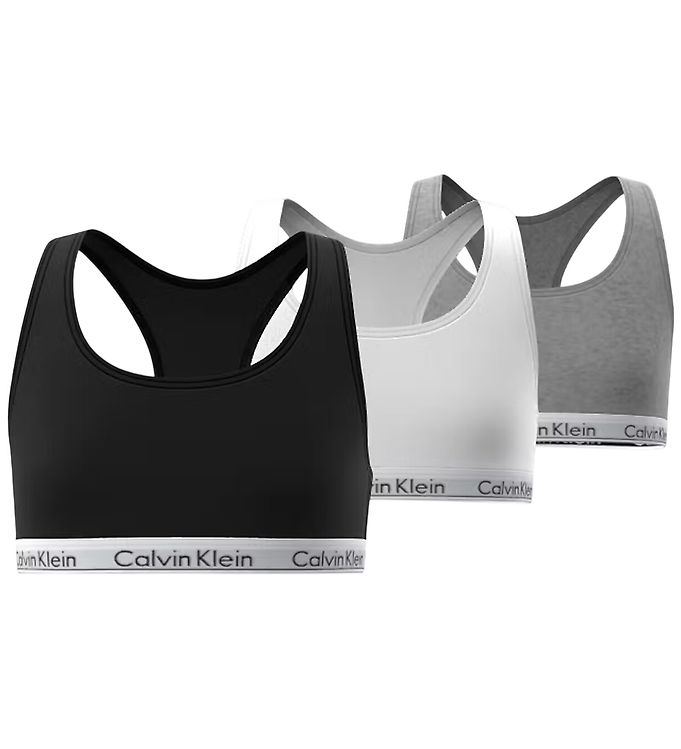 Calvin Klein Toppe - 3-pak - Sort/Hvid/Gråmeleret