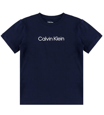 Calvin Klein T-shirts - 2-pak - Gråmeleret/Dark Sapphire