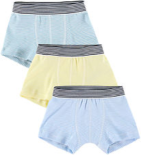 Petit Bateau Boxershorts - 3-pak - Blå/ Grøn/ Gul