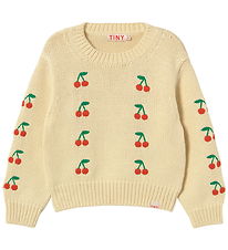 Tiny Cottons Bluse - Strik - Mini Cherries - Dusty Yellow