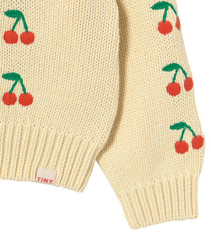 Tiny Cottons Bluse - Strik - Mini Cherries - Dusty Yellow