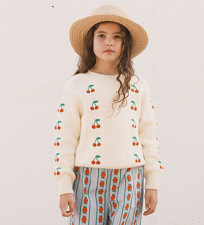 Tiny Cottons Bluse - Strik - Mini Cherries - Dusty Yellow