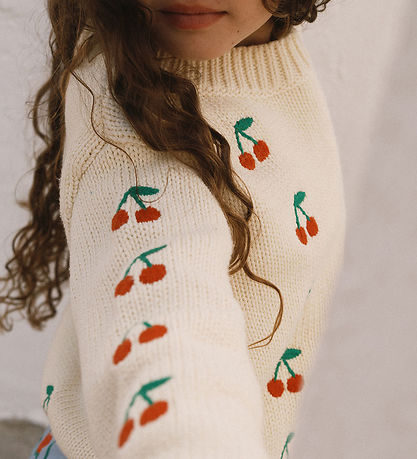 Tiny Cottons Bluse - Strik - Mini Cherries - Dusty Yellow