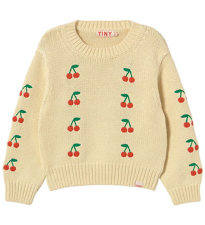 Tiny Cottons Bluse - Strik - Mini Cherries - Dusty Yellow