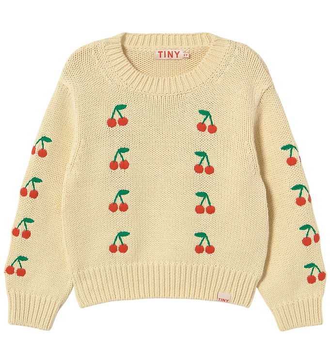 Tiny Cottons Bluse - Strik - Mini Cherries - Dusty Yellow