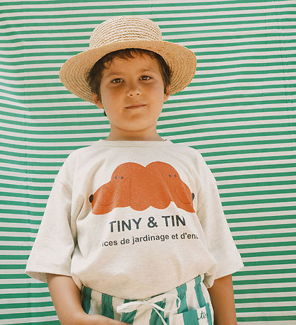 Tiny Cottons T-shirt - Dog Graphic - Cream Heather