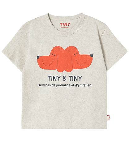 Tiny Cottons T-shirt - Dog Graphic - Cream Heather