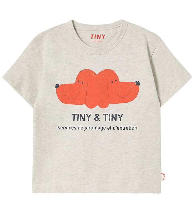 Tiny Cottons T-shirt - Dog Graphic - Cream Heather