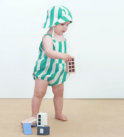 Tiny Cottons Sommerhat - Emerald Stripes