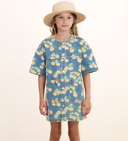 Tiny Cottons Kjole - Oranges - Light Wash Denim