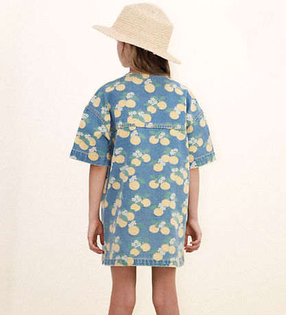 Tiny Cottons Kjole - Oranges - Light Wash Denim