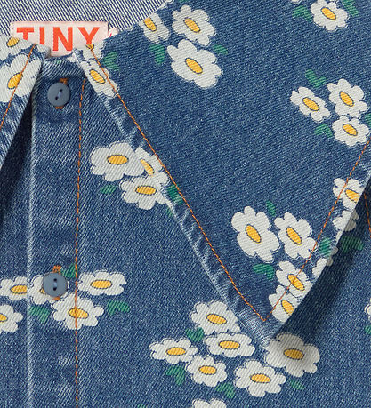 Tiny Cottons Kjole - Blossom - Medium Wash Denim