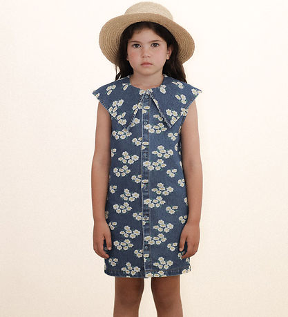 Tiny Cottons Kjole - Blossom - Medium Wash Denim