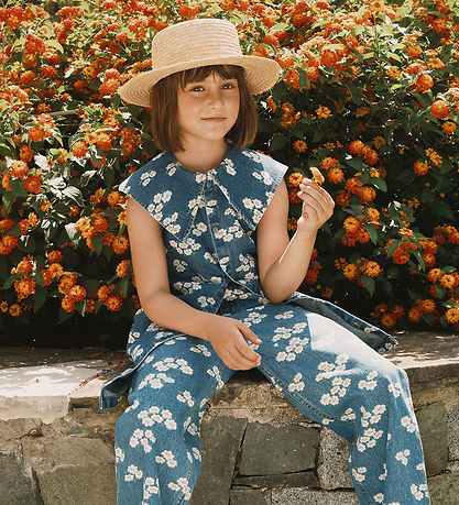 Tiny Cottons Kjole - Blossom - Medium Wash Denim