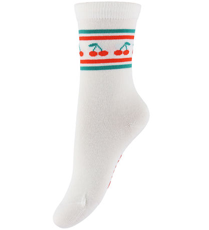 Tiny Cottons Strømper - 2-pak - Cherry - Dusty Yellow/Off White