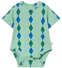 Tiny Cottons Body k/æ - Rib - Diamonds - Washed Emerald