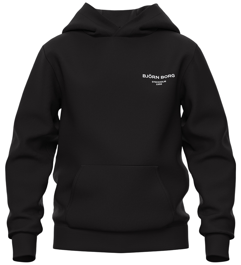 Björn Borg Hoodie - Kasteel Essential - Black Beauty - Björn Borg - 11-12 jaar (146-152) - Hoodies