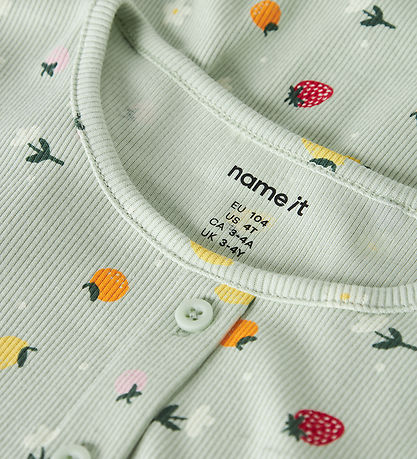 Name It Kjole - NmfVemia - Pale Aqua/Fruit Flowers
