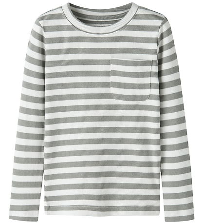Name It Bluse - Rib - NmmDekab - Shadow/Cloud Dancer