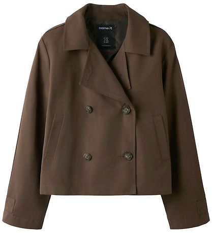 Name It Frakke - NkfMadelin - Kort - Chocolate Brown