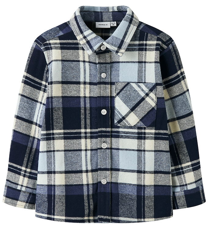 Name It Skjorte - NmmDetul - Blue Fog billede