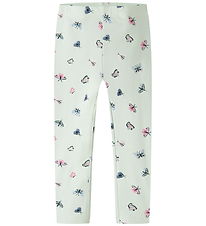 Name It Leggings - NmfVivian - Pale Aqua/Butterflies